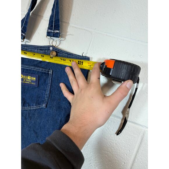 Vintage OshKosh B'Gosch Denim Tote Bag Upcycled Pocket Blue Shoulder Handbag - Picture 6 of 6